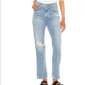 Citizens of Humanity Daphne Crop Jeans Light Blue Premium Vintage High Rise  28